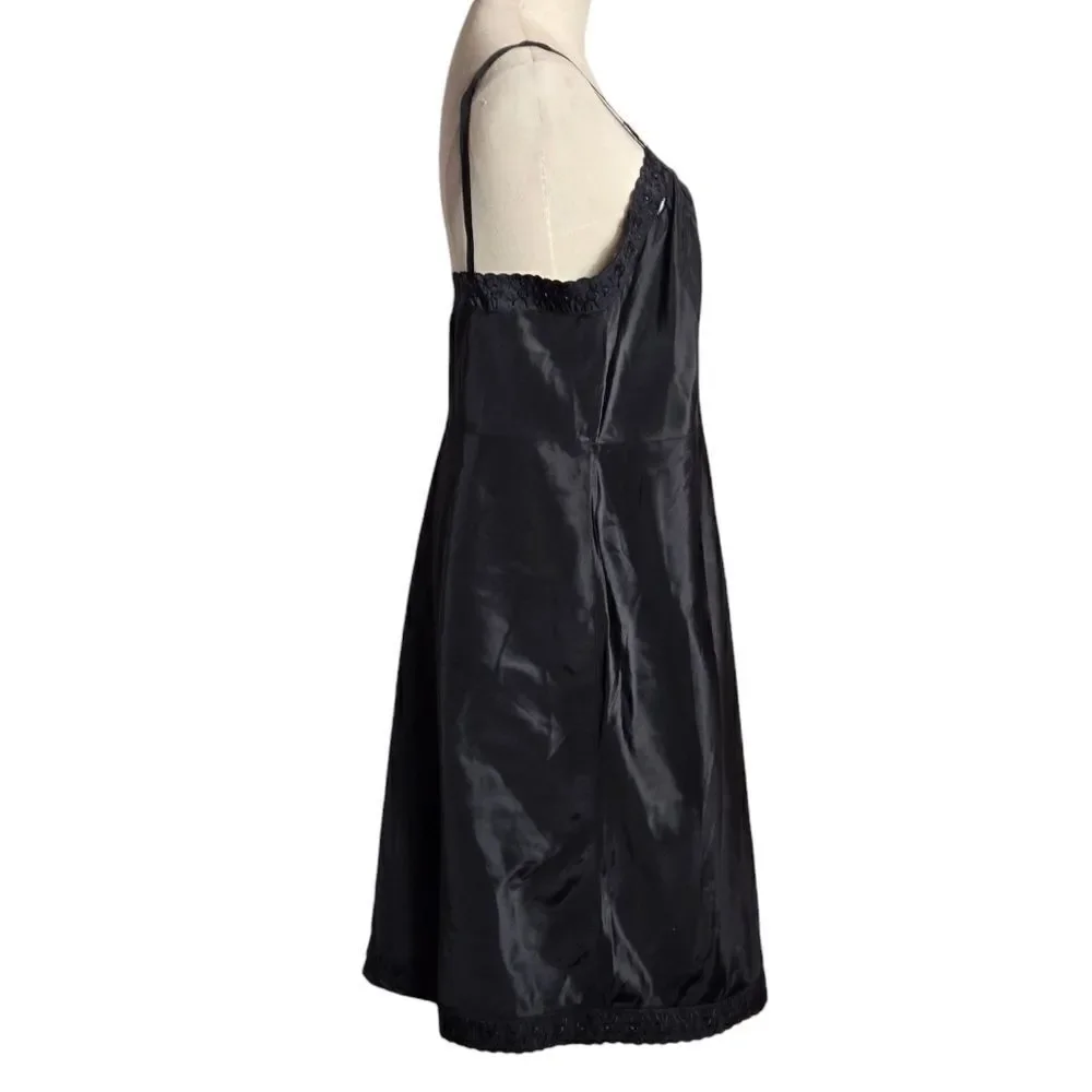 Barbizon Vintage Black Detailed Slip